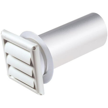 

4 in. White Plastic Louver Vent Hood with Tail Piece - Pack of 10