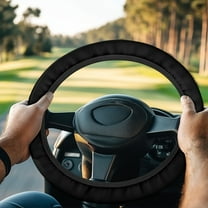 Jeiento Black Golf Cart Steering Wheel Cover 13.5 Non-Slip Golf Cart Steering Wheel Covers Auto Steering Wheel Cover Protector Easy to Install