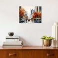 thumbnail image 4 of Abstract Fall City Wall Art for Living Room Decor Watercolor City Landscape Canvas Prints Pictures Autumn Street View Scenery Posters City Building Artwork for Bedroom Office Home Decorations 12x16", 4 of 6