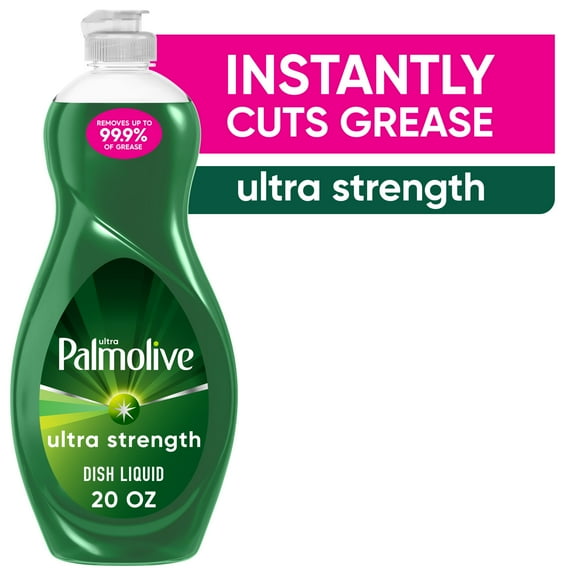 Palmolive Ultra Strength Liquid Dish Soap, Cuts Grease and Grime, No Soaking Needed, 20 fl oz Bottle
