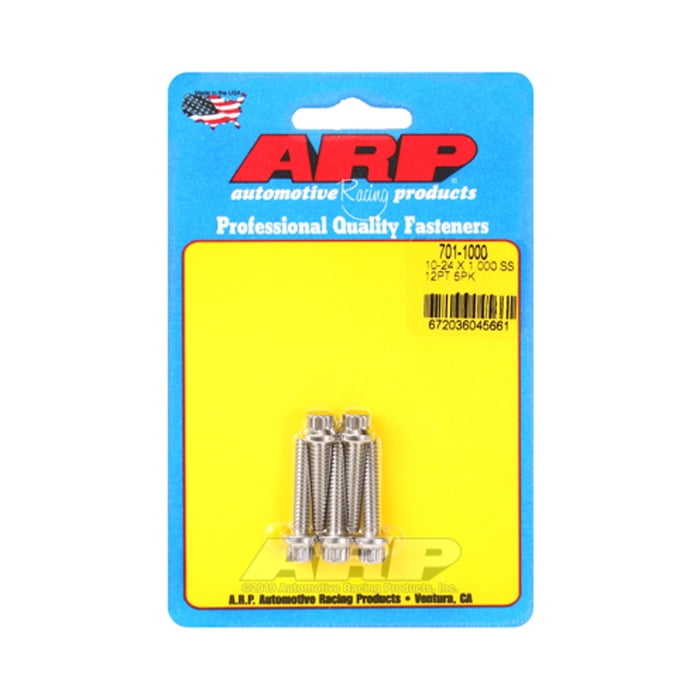 ARP Bolt Kit - SS 12pt 5pk 10-24 x 1.000 ARP Bolt Kit - SS 12pt 5pk 10-24 x 1.000
