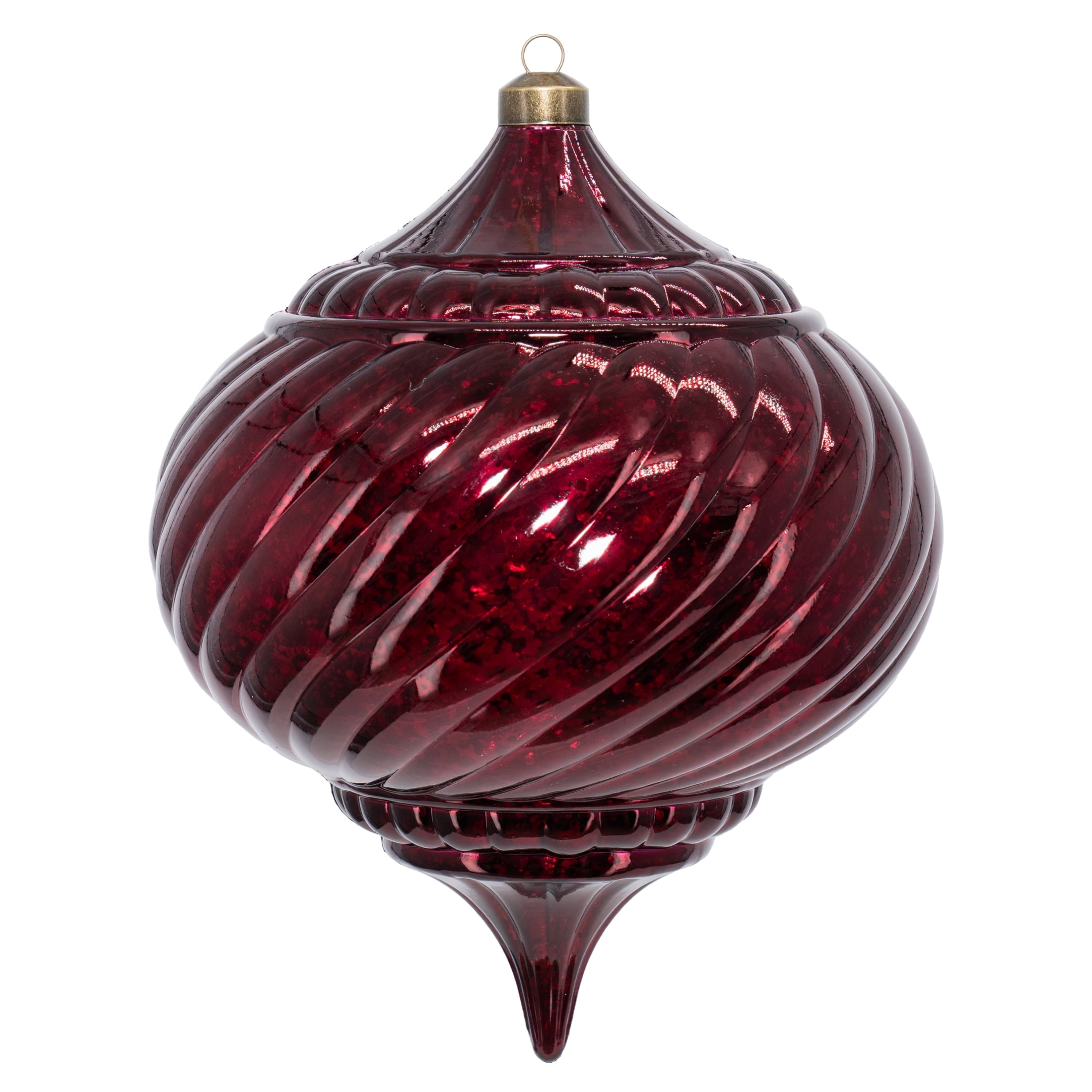 My Texas House Burgundy Finial Christmas Ornaments 2-Pack photo 1