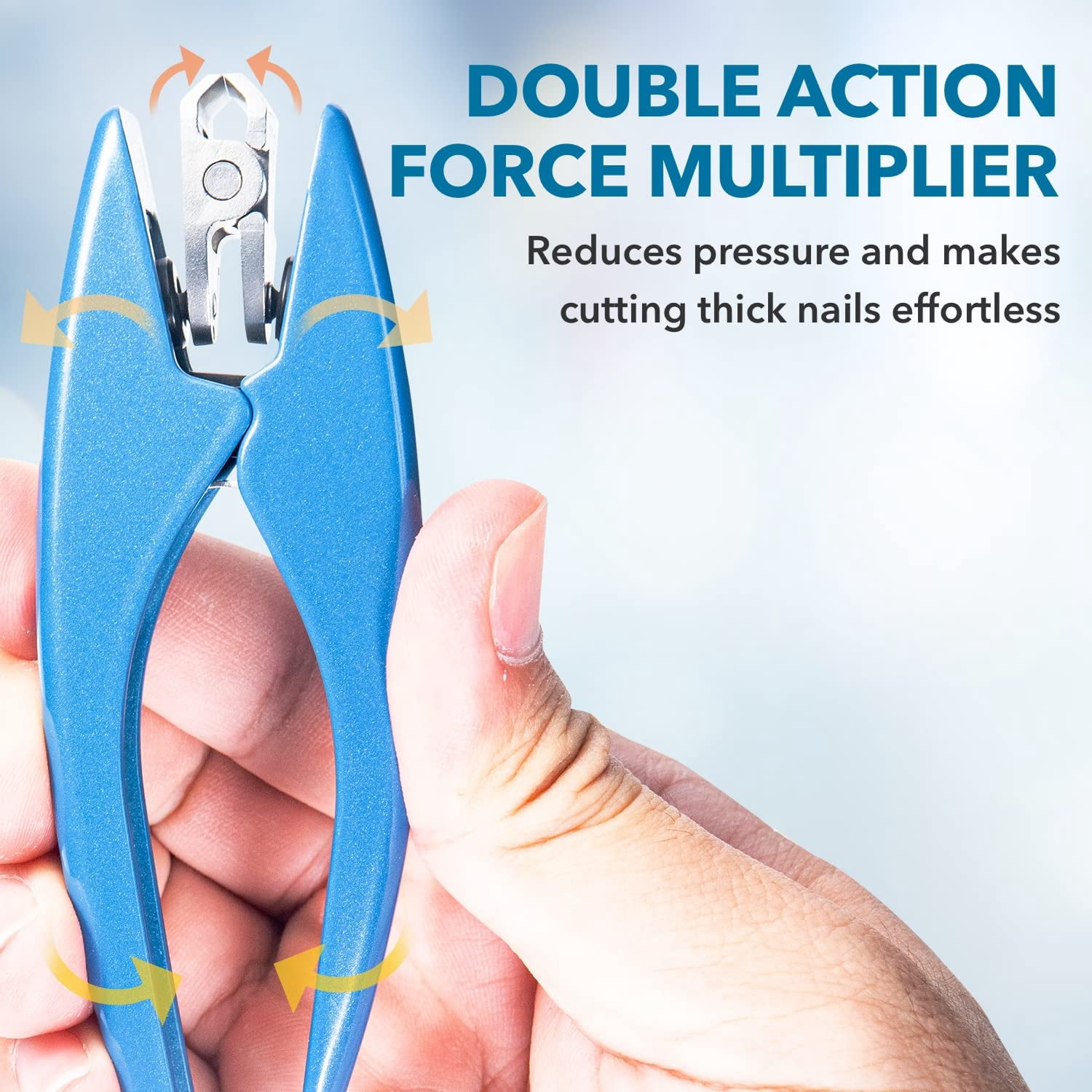 Azurro - Clipperpro Nail Clipper Stainless Steel Blades Rotate 180 for Men Women One Size - Blue