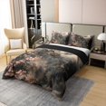 thumbnail image 3 of Erosebridal Housse de Couette Vintage Animal 100 % Coton Format Grand, Ensembles de Literie Dragon Japonais Format Grand, Ensemble de Chambre Réversible à Fleurs Roses, Déco de Chambre en Microfibre, 3 Pcs (Sans Couette), 3 of 8