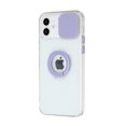 thumbnail image 4 of For Iphone 12 Dual Camera Punch Slick 2.0mm Thick Tpu Ring Stand Camera Window Case Cover - Purple, 4 of 6