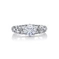 thumbnail image 2 of Gem Stone King 925 Sterling Silver White Diamond Ring Set with Moissanite (0.92 Cttw), 2 of 4