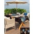 thumbnail image 5 of Outdoor Tablecloths with Umbrella Hole & Zipper, Spring Floral Rectangle Tablecloth 60x120 Inch, Wooden Flowers Elegant Pastoral Botanical Waterproof Table Cloth, Patio/Pool/Picnic Table Covers, 5 of 8