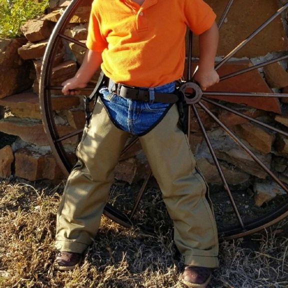 Crack Shot YS-23977 Youth Snake Chapz, Khaki Tan - Medium Stocky