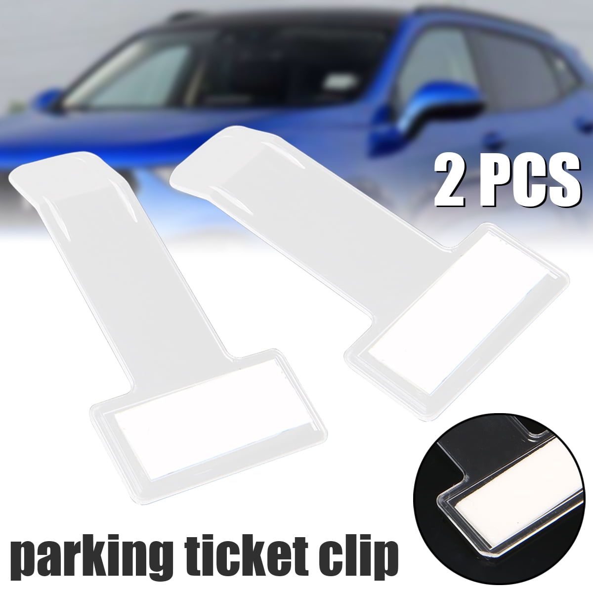 2Pcs Car Vehicle Parking Ticket Permit Holder Clip Sticker Windscreen Window .. 