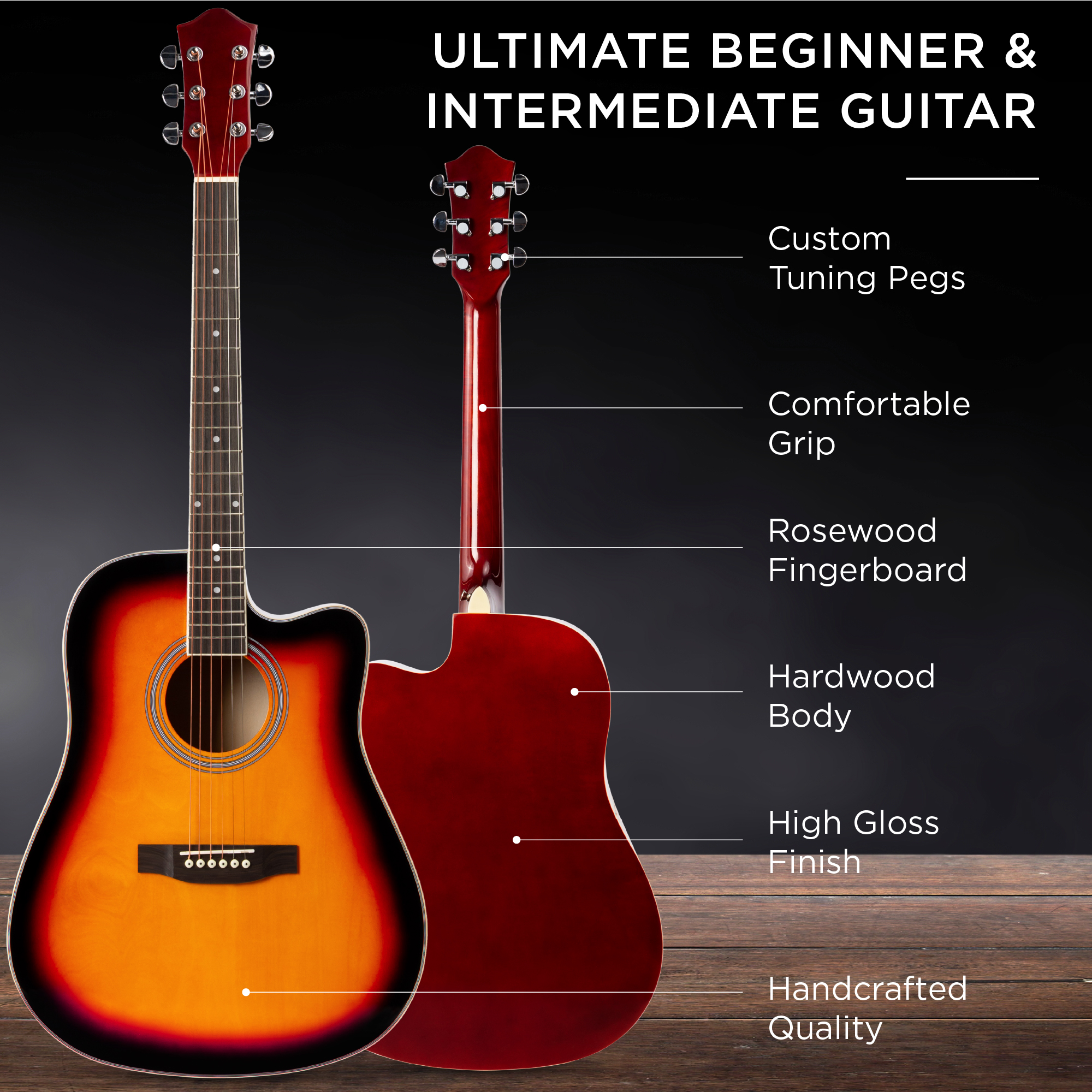 Best Choice Products 41in Full Size Acoustic Guitar Starter Set photo 4