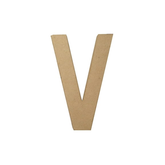 PA Paper Mache 8" Letter V Kraft