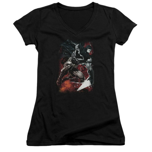 Batman Sparks Leap Junior Women's T-Shirt V-Neck Black