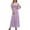 01 Purple, variant on Womens Bohemian Summer Maxi Dresses, Chic Split Sleeve High Waisted Swing Long Vacation Beach Dress