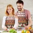 thumbnail image 5 of Pioneer Flower Floral Print Pattern Cotton Linen Apron with Pockets, Waterproof Adjustable, 33x27 Inch for Kitchen, Gardening, BBQ, Salon, 5 of 6