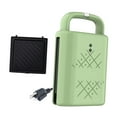 thumbnail image 2 of Siruishop Electric Waffle Maker Sandwich Maker with Single Plate Portable Space Saving Large Handle Design Press for Dorm Rooms Green, 2 of 8