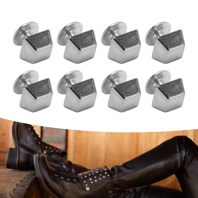 Trapezoid Shape Rivets 30 Sets, Zinc Alloy Rivets for Bags Clothing Shoes Decorative Rivet Easy Installation with Screws for DIY Crafts Fashion Design