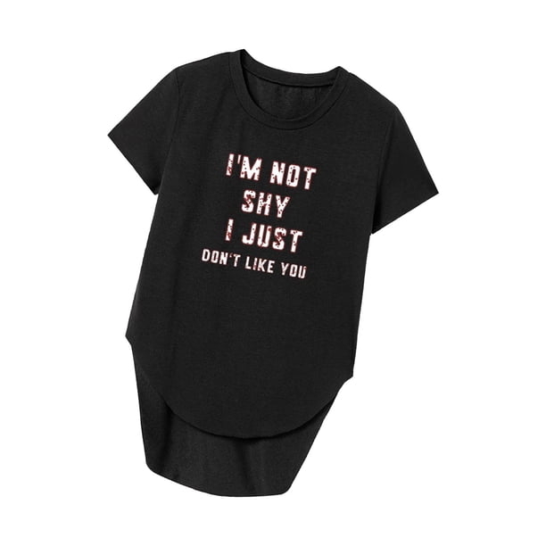 Camiseta para mujer, camisa de cuello redondo, camiseta de manga corta para mujer para senderismo y viajes de vacaciones L