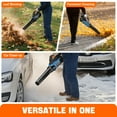 thumbnail image 3 of SENIX 20 Volt Max* Cordless Brushless Leaf Blower with 5.0Ah Battery & Charger Included, Variable Air Speeds Up To 450 CFM 100 MPH, BLAX2-M3, 3 of 11