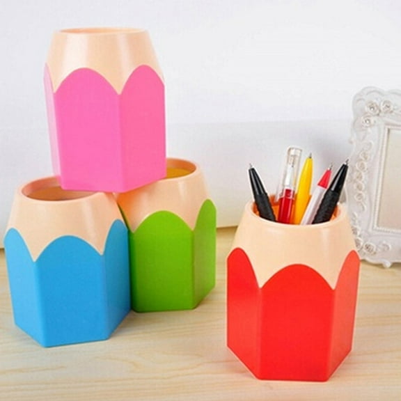 SPRING PARK Desk Pen Holder Stand Pencil Cup Pot Desk Organizer Makeup Brush Holder