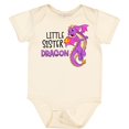 thumbnail image 3 of Inktastic Little Sister Cute Purple Dragon Girls Baby Bodysuit, 3 of 5