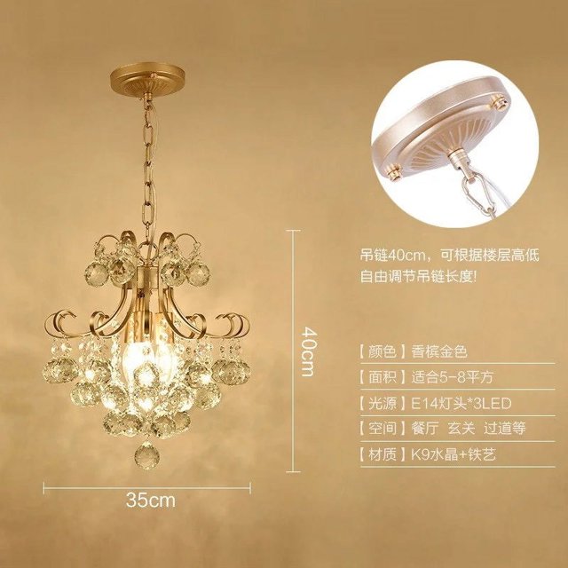 American Style Chandelier Living Room Bedroom Dining Room Country European Style Minimalist Aisle Home Atmosphere Luxury My Lux Decor Round
