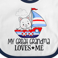 thumbnail image 4 of Inktastic My Great Grandma Loves Me Grandson Boys Baby Bib, 4 of 4
