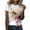 White, variant on Womens Summer Fashion Crewneck T Shirts Dragonfly Floral Graphic Print Tops Short Sleeve Artistic Watercolor Tee