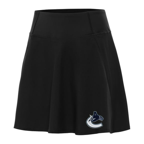Women's Antigua Black Vancouver Canucks Chip Skort