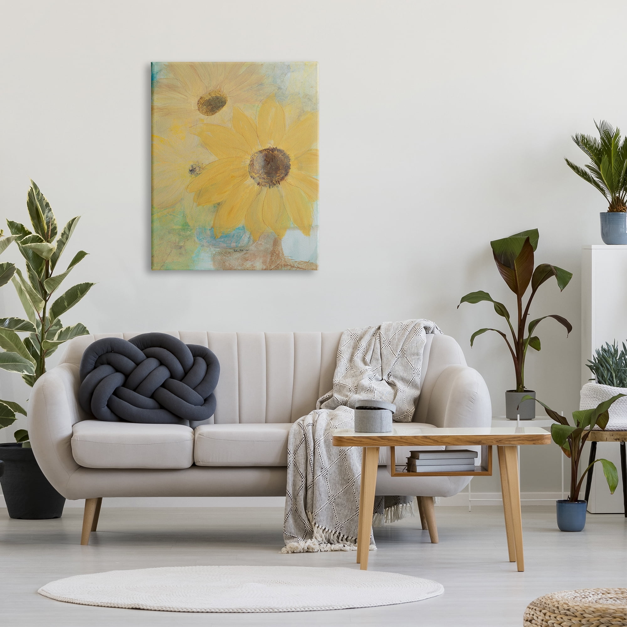 Stupell Industries Sunflower Florals Abstract Still Life Summer Farm Flowers, 30 x 40, Design by Robin Maria