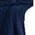thumbnail image 3 of HomeRoots 518767 Blue Knitted 100 Percent Cotton Throw Blanket, 3 of 5