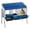 Blue-3 holes with legs, variant on Chicken Nesting Boxes with Legs, 3/4 Hole Weatherproof Galvanized Steel Chicken Egg Laying Box with Handle Perch & Automatic Rollout Egg Collection, Easy Clean & Quick Assemble for Chicken Co-op
