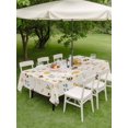 thumbnail image 4 of Outdoor Tablecloth with Umbrella Hole for Patio/Picnic/Party/Camping, Flowers Bees Waterproof Table Cloth Rectangle Table Cover Washable, Farmhouse Spring Botanical Flowers Leaves (60"x 84"), 4 of 8