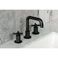 thumbnail image 6 of Kingston Brass KS1410KNX Convergent Two-Handle 3-Hole Deck Mount Widespread Bathroom Faucet with Push Pop-up Drain in Matte Black, 6 of 8