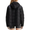 thumbnail image 6 of Women's Oversized Hooded Puffer Jacket Hooded Oversized Lightweight Quilted Jacket Winter Warm Padded Coat Warm Lightweight Padded Dolman Hoodies, 6 of 8