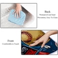 thumbnail image 4 of Baseball Canvas Picnic Mat Waterproof Sandproof Beach Blanket Portable Outdoor Rug 72" x 59" Foldable with Carry Strap for Camping Hiking Travel Grass Green Stripes, 4 of 6