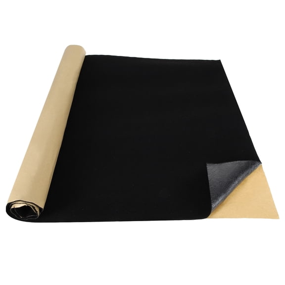 20"x39" Speaker Box Carpet Fabric with Adhesive Back,  Black Car Trunk Under Felt Carpet Liner Interior Cover Roll Carpeting for Sub Box, Auto, RV, Boat, Marine, Door Liner