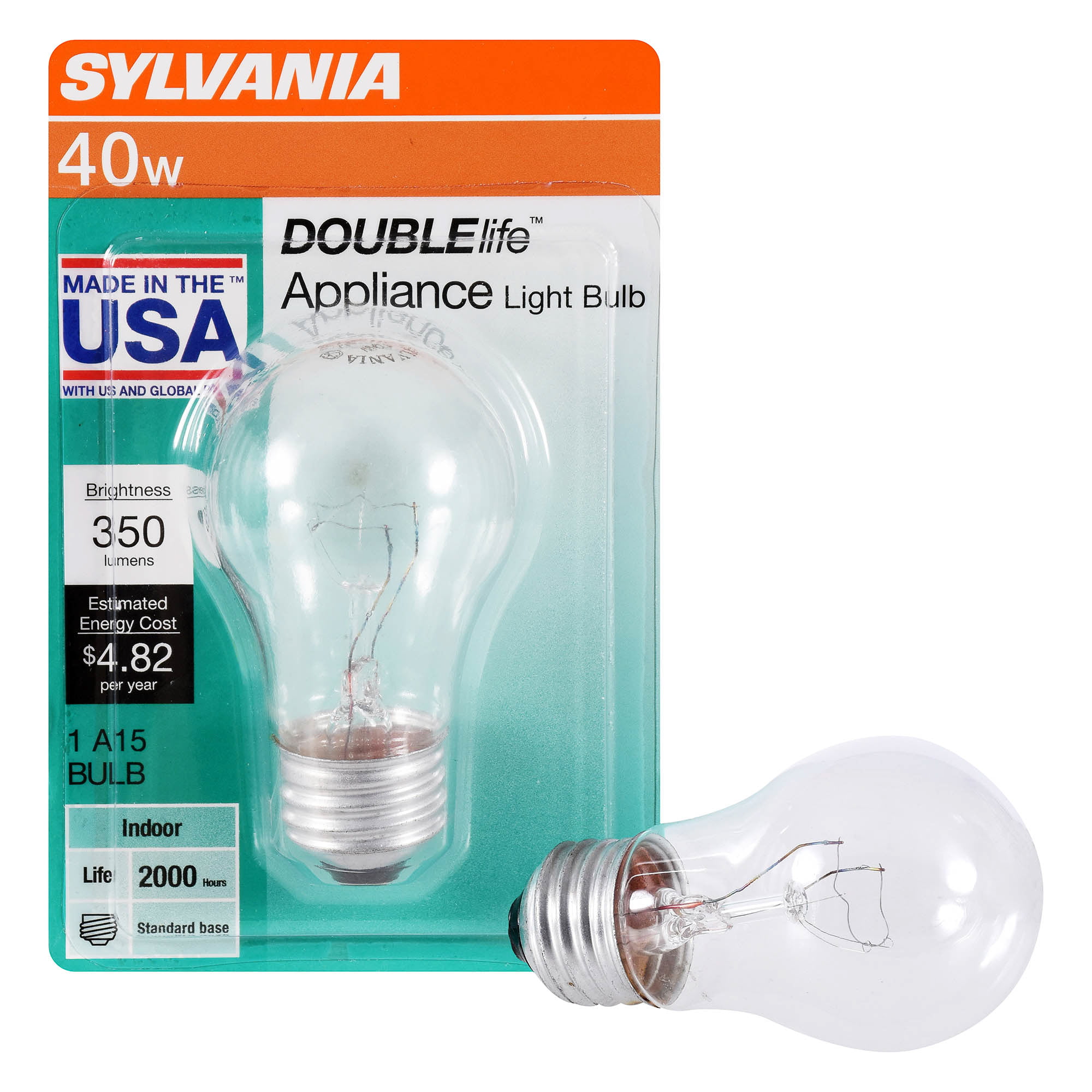 Sylvania 40w 120v Refrigerator Light Bulb
