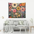 thumbnail image 2 of Yayeee Tapestry Wall Hanging for Bedroom 60" x 51" Living Room Home Wall Art Decor, Large Colorful Flowers, 2 of 7