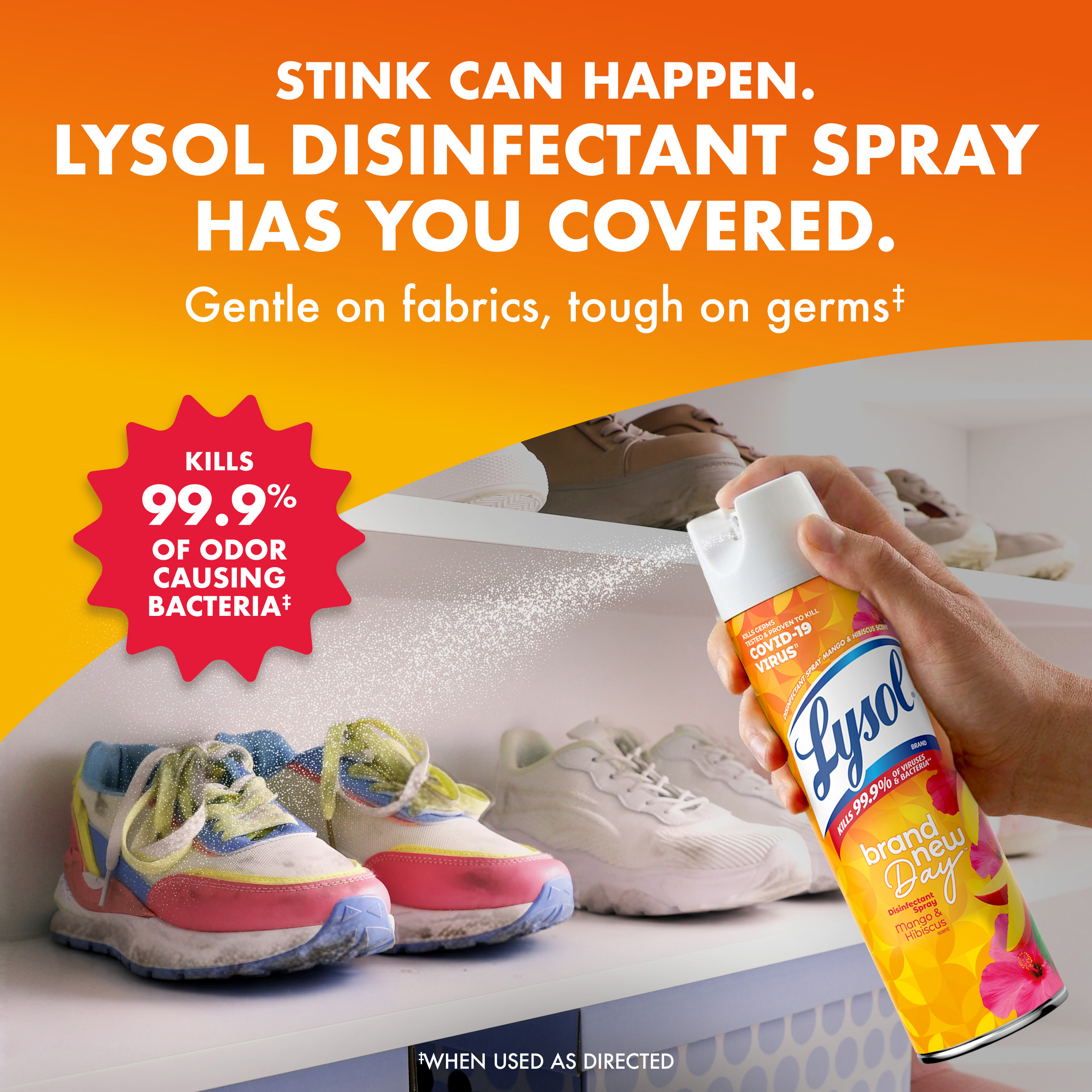Lysol Disinfectant Spray, Mango & Hibiscus, 19 oz photo 6