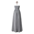 thumbnail image 5 of Wxolcjlv Women Stripe Print Maxi Dress Halter Deep V Neck Casual Beach Vacation Summer Long Dress, 5 of 6