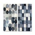 thumbnail image 2 of Designart "Circular Retro Watercolor Indigo Secrets II" Modern Geometric Wall Art Set Of 2 - Modern Blue Wall Decor Set Of 2, 2 of 6