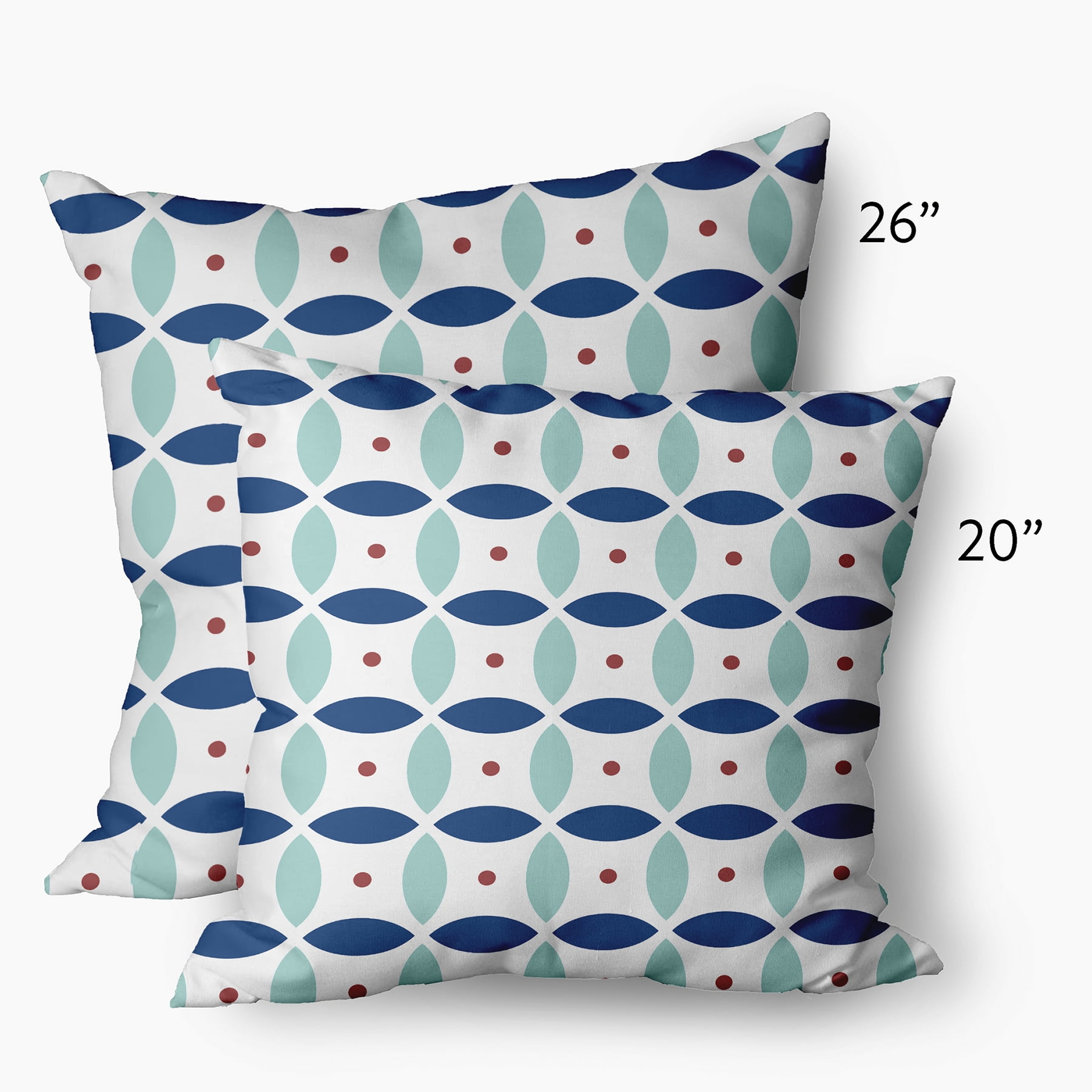 Simply Daisy 20 in x 20 in Scandinavian Dark Cobalt Blue Polyester Throw Pillow