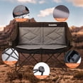 thumbnail image 3 of LAUSAINT HOME Double Camping Chair, Oversized Camping Loveseat with Cup Holder, Black, 3 of 8