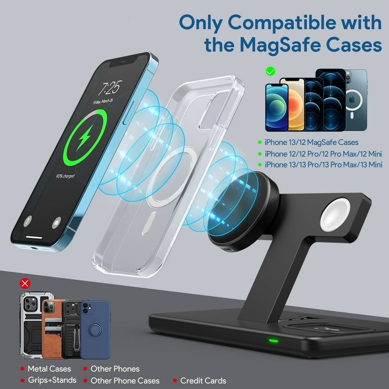 UUTO Magnetic Fast Wireless Charger, Detachable Charging Station