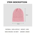 thumbnail image 3 of Gorro de lana de gran tamaño para mujer, gorros holgados de punto con circunferencia de cabeza grande, cálidos, coreanos, regalo de Navidad, Invierno, 3 of 4