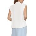 thumbnail image 3 of INSPIRE CHIC Women's Button Down Sleeveless Blouse Collared Solid Classic Business Work Shirt Top S White, 3 of 5