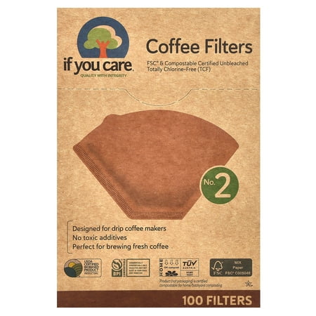 IF YOU CARE Coffee Filter, No.2, Brown