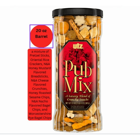 Utz Pub Mix, 20 oz Barrel