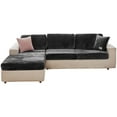 thumbnail image 3 of 2022 Universal Sofa Cover, Stretch Velvet Couch Cushion Slipcovers Replacement, Anti-Slip L-Shape Sofa Covers, Chaise Lounge Sofa Slipcover (Dark Grey, 2-Seater Cushion Cover), 3 of 23