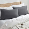 thumbnail image 2 of Nestl Pillow Cases, 1800 Series Luxury Soft Microfiber Queen/Standard Pillow Cases Set of 2 (20"x30"), Breathable & Easy Care Pillow Covers, Charcoal Grey, 2 of 6